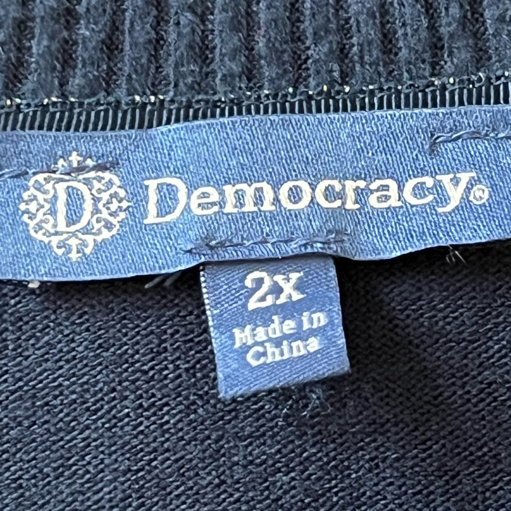 Democracy Women's Embellished Navy Sweater, Size XXL - Picture 5 of 7